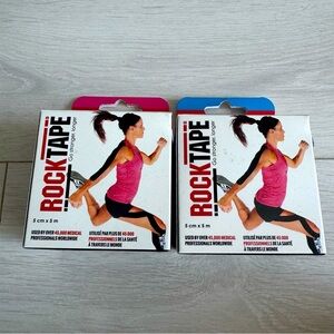 BNIB Rock Tape Water Resistant Kinesiology Tape Lof 2 (1 pink + blue)